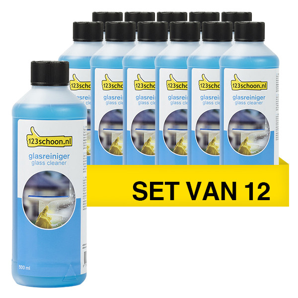 Aanbieding: 12x Ruit- & Glasreiniger Concentraat 500 ml (123schoon huismerk)  SDR06003 - 1