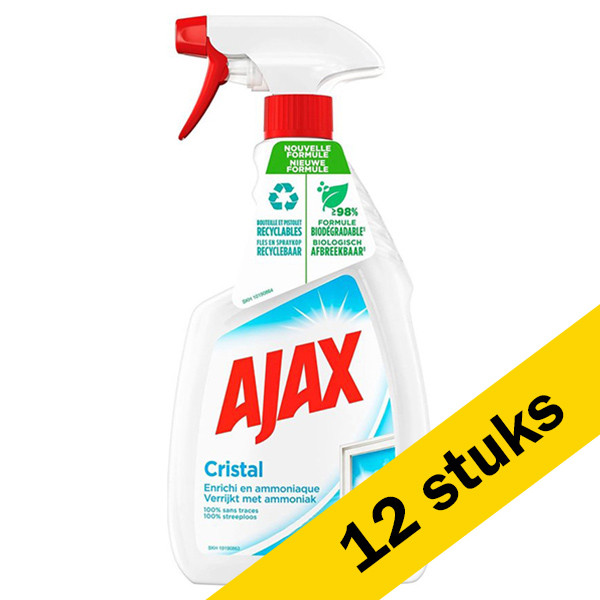Ajax Aanbieding: 12x Ajax Cristal Glasreiniger spray (750 ml)  SAJ00061 - 1