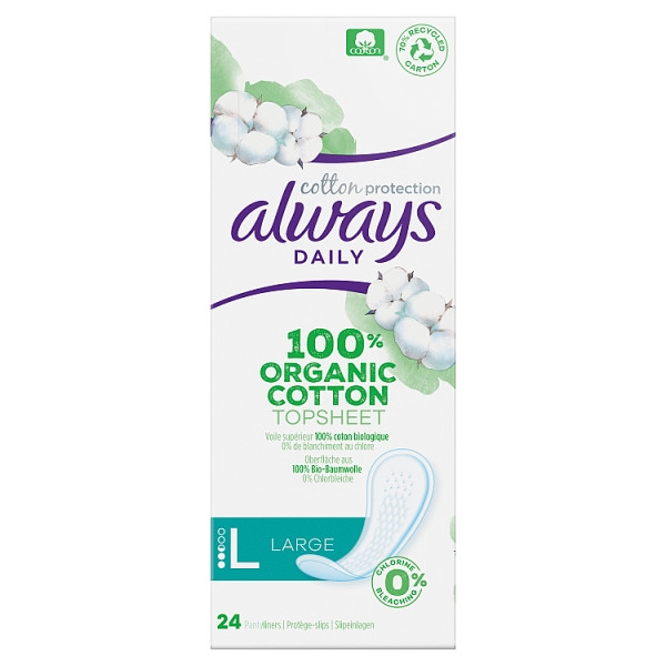 Always Dailies Cotton Protection Inlegkruisjes Large (24 stuks)  SAL01034 - 1