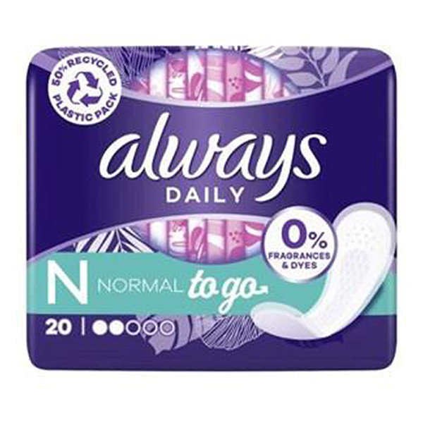 Always Dailies To Go Inlegkruisjes Normal (20 stuks)  SAL01056 - 1