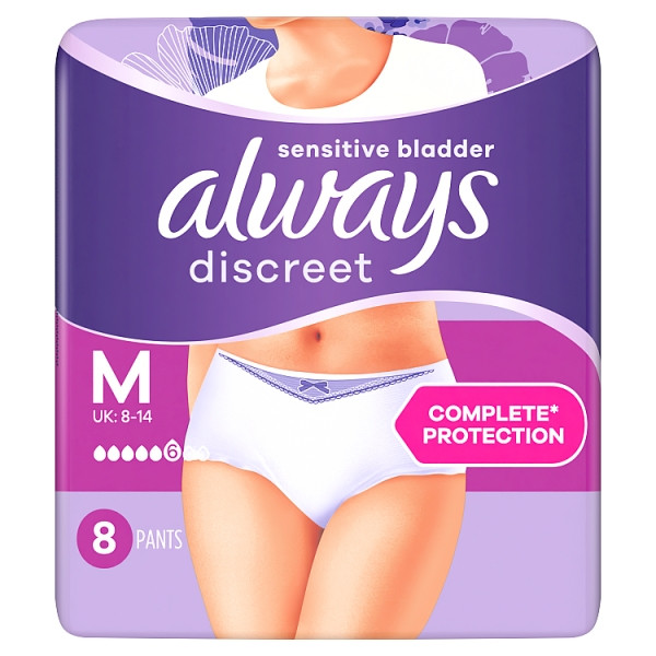 Always Discreet Incontinentiebroekjes Lage Taille Medium (8 stuks)  SAL01074 - 1