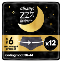 Always Zzz Wegwerpondergoed Voor ‘s Nachts x12  SAL00166