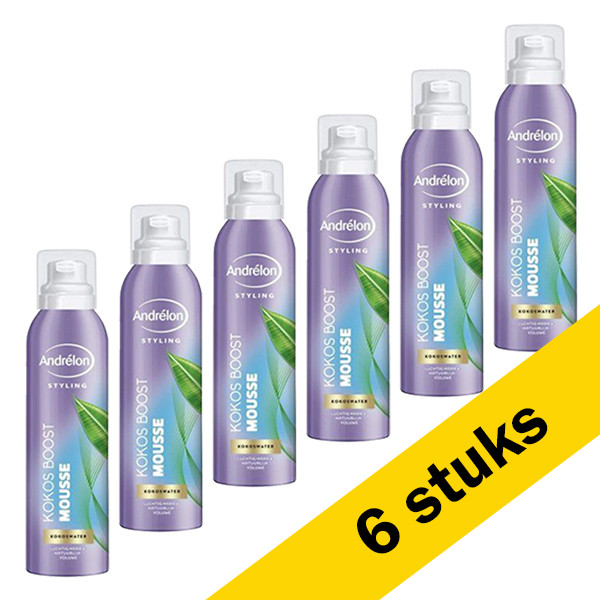 Andrelon Aanbieding: Andrelon Kokos Boost Style Mousse (6x 200 ml)  SAN00352 - 1