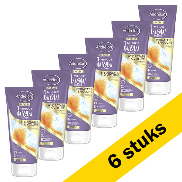 Andrelon Aanbieding: Andrelon Masker Hydrate & Volume (6x180 ml)  SAN00354 - 1