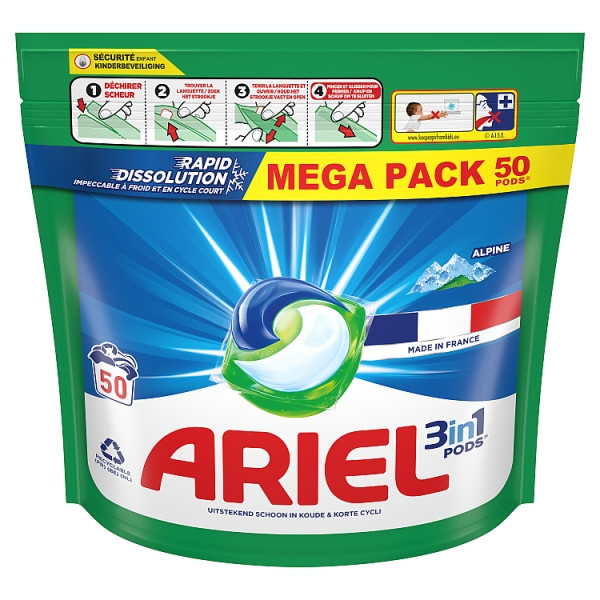 Ariel 3 In 1 Pods Alpine (50 wasbeurten)  SAR05402 - 1