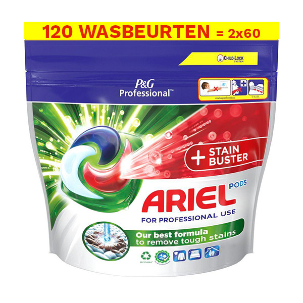 Ariel Aanbieding: Ariel All in 1 Professional Pods Ultra Vlekverwijderaar  (2 pakken - 120 wasbeurten)  SAR05253 - 1