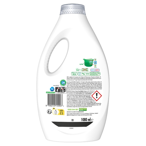 Ariel Alpine Vloeibaar Wasmiddel 1080 ml (24 Wasbeurten)  SAR05316 - 3