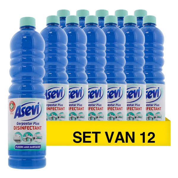 Asevi Aanbieding: Asevi desinfectie vloerreiniger (12 flessen - 1 liter)  SAE00022 - 1