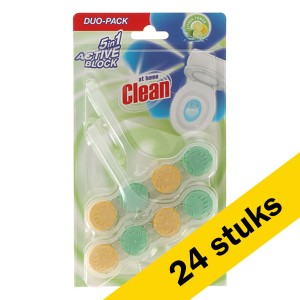 At Home Clean toiletblok Citrus 45 gram (24 x Duopack)  SAT00049 - 1