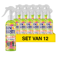 Bin Brite Aanbieding: 12x Bin Brite vuilnisbak verfrisser spray | Island fruit (400 ml)  SBI00199