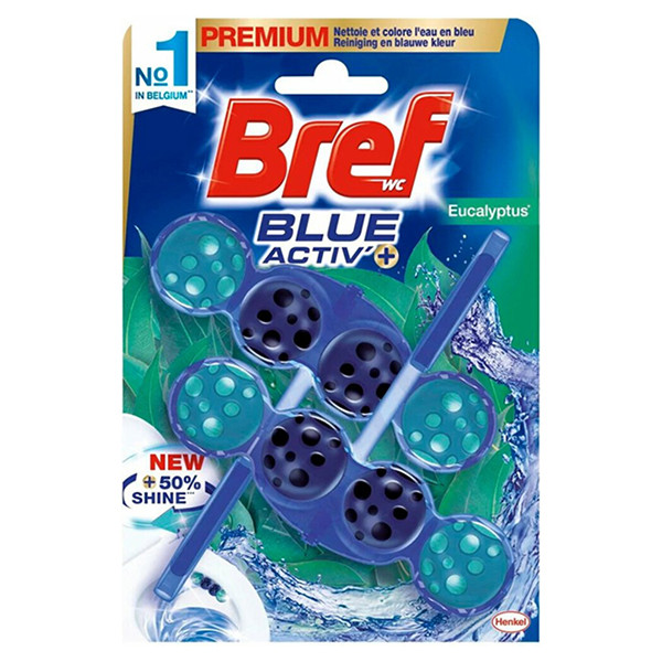 Bref Toiletblok Blue Activ+ Eucalyptus (2 x 50 gram)  SBR00080 - 1