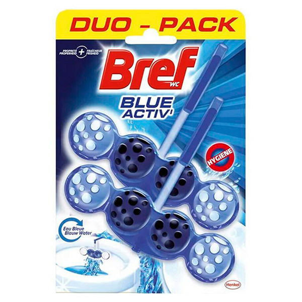 Bref Toiletblok Blue Activ Chloor (2 x 50 gram)  SBR00078 - 1