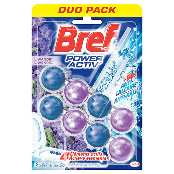 Bref Toiletblok Power Activ Lavendel (2 x 50 gram)  SBR00086 - 1