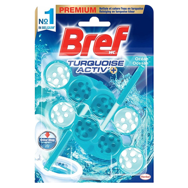 Bref Toiletblok Turquoise Activ Ocean (2 x 50 gram)  SBR00090 - 1