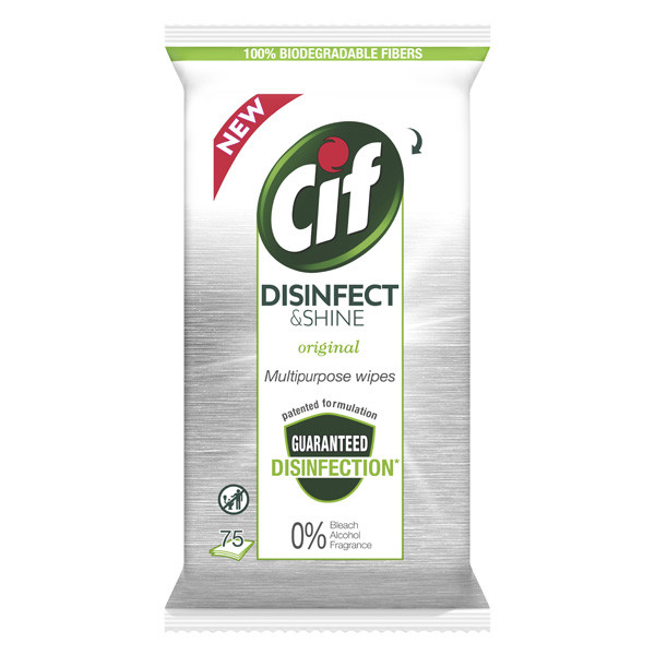 Cif wipes Desinfect & Shine Original reinigingsdoekjes (75 doekjes)  SCI00113 - 1