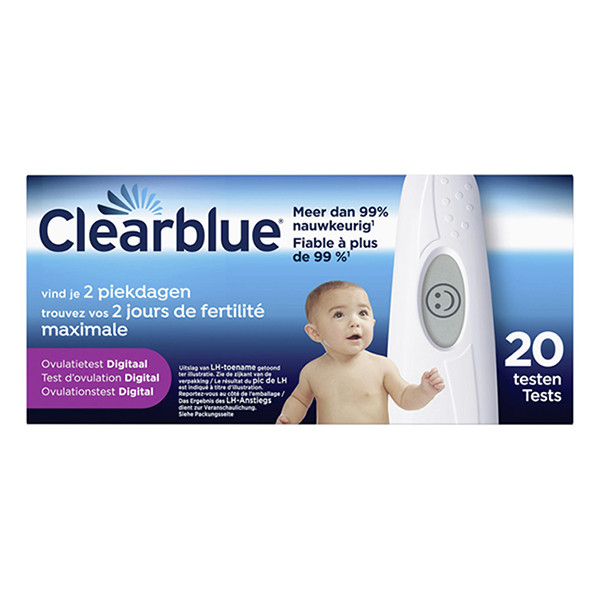 Clear Blue Ovulatietest Digitaal (1 houder - 20 testen)  SCL00017 - 1