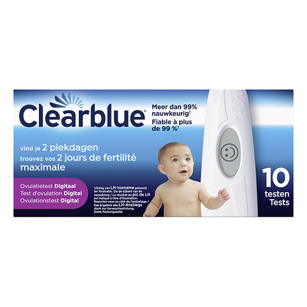 Clear Blue Ovulatietest Digitaal (1 houder en 10 testen)  SCL00015 - 1