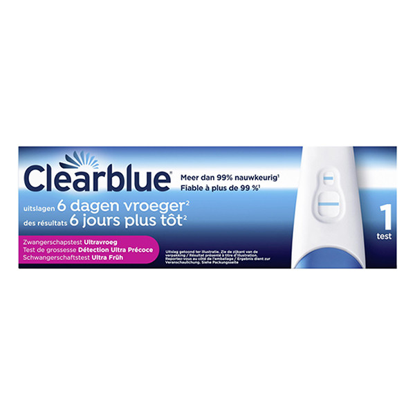 Clear Blue Zwangertest Vroege Detectie (1 stuk)  SCL00025 - 1