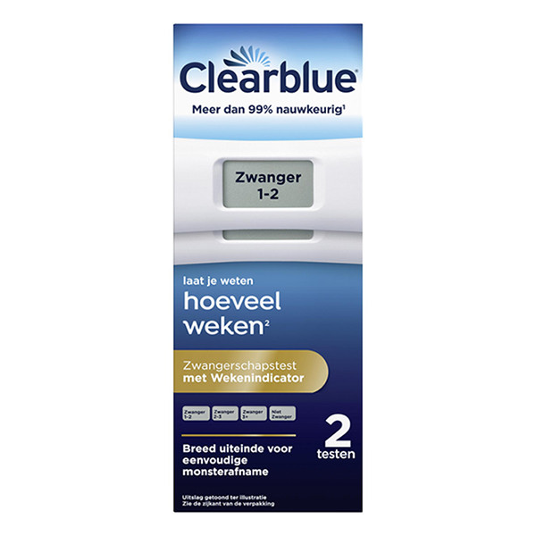 Clear Blue Zwangertest met Weekindicator (2 stuks)  SCL00024 - 1