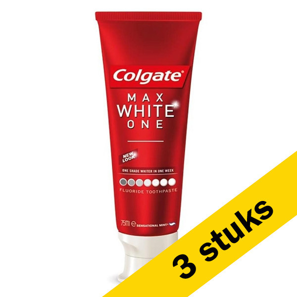 Dusver Normaal Geelachtig Aanbieding: 3x Colgate Max White One tandpasta (75 ml) Colgate 123schoon.nl