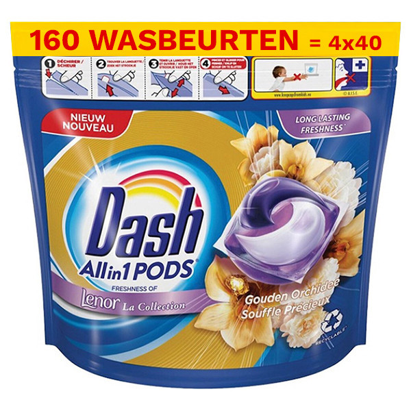 Dash Aanbieding: Dash All-in-1 Gouden Orchidee (4 dozen - 160 wasbeurten)  SDA05050 - 1