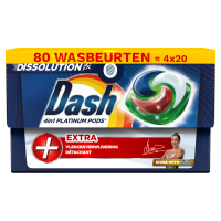Dash Aanbieding: Dash All-in-1 Platinum pods (4 dozen - 80 wasbeurten)  SDA05057