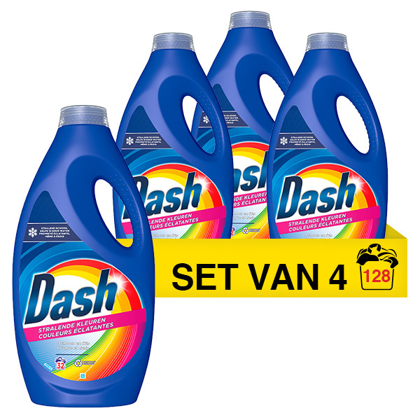 Dash Aanbieding: Dash vloeibaar wasmiddel Color (4 flessen - 128 wasbeurten)  SDA05044 - 1