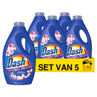 Dash Aanbieding: Dash vloeibaar wasmiddel Kersenbloesem Lenor La Collection (5 flessen - 130 wasbeurten)  SDA05071