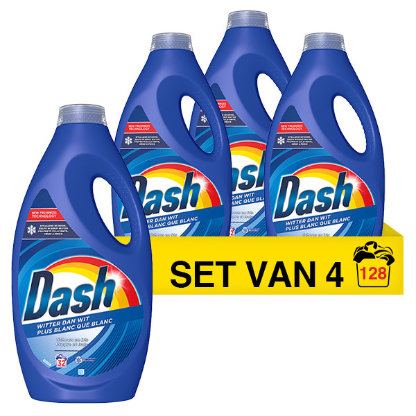 Dash Aanbieding: Dash vloeibaar wasmiddel Regular (4 flessen - 128 wasbeurten)  SDA05048 - 1