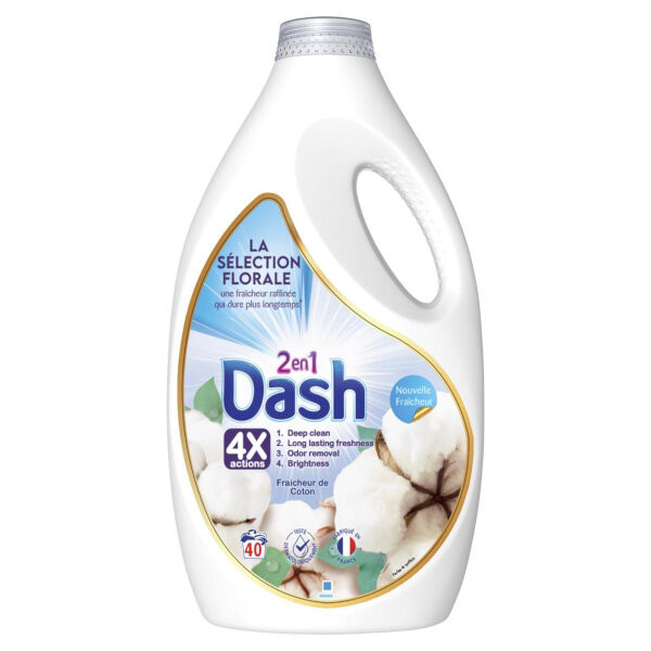 Dash Vloeibaar Wasmiddel Platinum Cotton Fresh 1,8 Liter (40 wasbeurten)  SDA05075 - 1