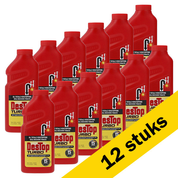 Destop Aanbieding: 12x Destop ontstopper Turbo Gel (500 ml)  SDE00115 - 1