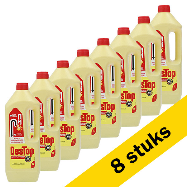 Destop Aanbieding: Destop vloeibare ontstopper (8 flessen - 1 liter)  SDE00113 - 1