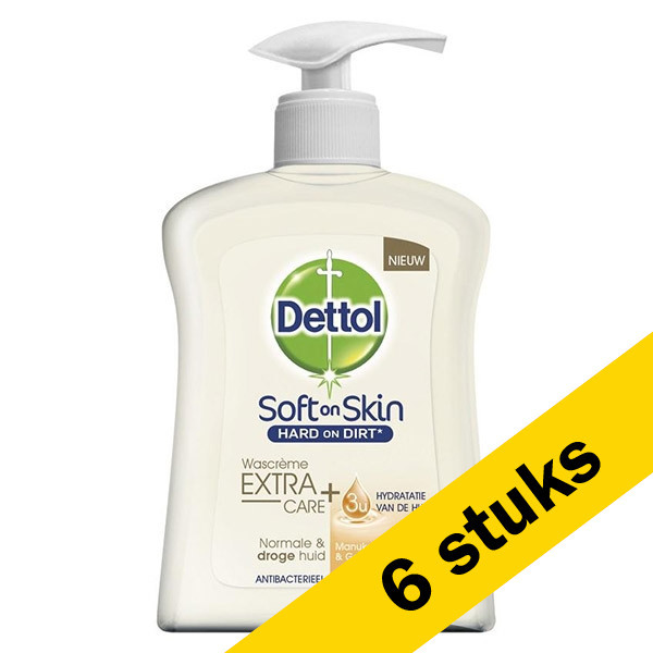 Dettol Aanbieding: 6x Dettol Extra Care handzeep honing (250 ml)  SDE00061 - 1