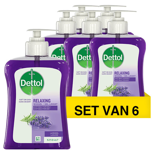 Dettol Aanbieding: 6x Dettol Handzeep Verzachtend Lavendel (250 ml)  SDE01082 - 1
