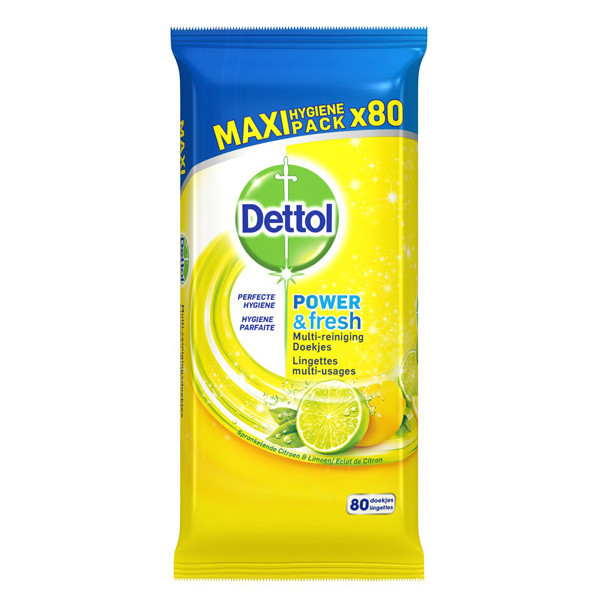 Dettol Hygiënische Doekjes Citroen (80 stuks)  SDE00048 - 1