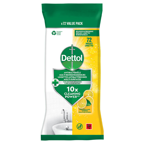 Dettol Schoonmaakdoekjes Citrus (72 doekjes)  SDE01137 - 1