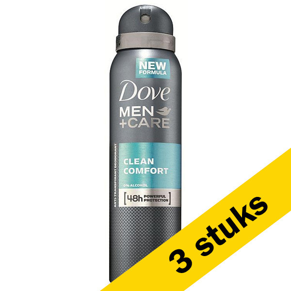 Peregrination mot Shetland Aanbieding: 3x Dove deodorant spray Clean Comfort for men (150 ml) Dove  123schoon.nl