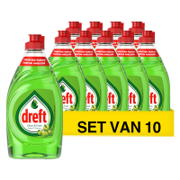 Dreft Aanbieding: Dreft Fresh & Clean afwasmiddel Appel (10 flessen - 340 ml)  SDR06318
