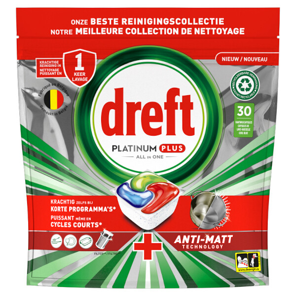 Dreft All-in-One Platinum Plus Vaatwastabletten Original (30 vaatwasbeurten)  SDR06287 - 1