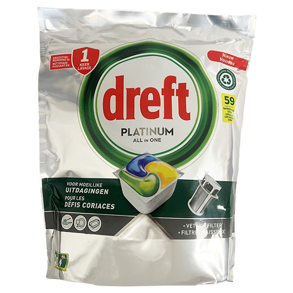 Dreft All-in-One Platinum Vaatwastabletten Lemon (59 vaatwasbeurten)  SDR06265 - 1