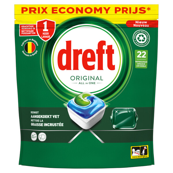 Dreft All-in-One Vaatwastabletten Original (22 vaatwasbeurten)  SDR06271 - 1