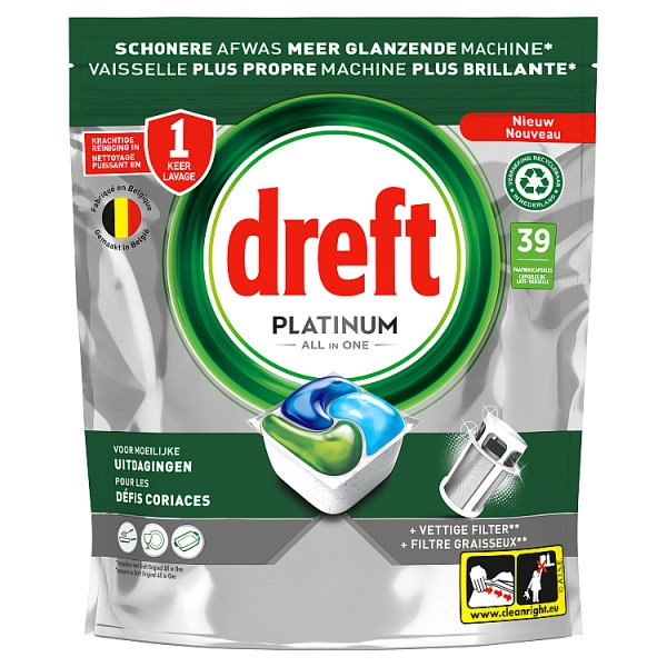 Dreft Platinum All in 1 Original Vaatwastabletten  (39 stuks)  SDR06465 - 1