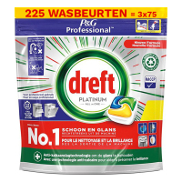 Dreft Professional Aanbieding: Dreft Professional All-in-One Platinum vaatwastabletten Lemon (225 vaatwasbeurten)  SDR06144