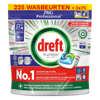 Dreft Professional Aanbieding: Dreft Professional All-in-One Platinum vaatwastabletten Regular (225 vaatwasbeurten)  SDR06142