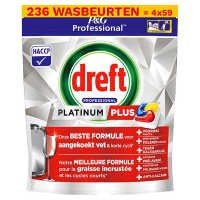 Dreft Professional Aanbieding  4x Dreft Professional Platinum Plus Lemon (236 vaatwasbeurten)  SDR06227