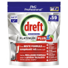 Dreft Professional All-In-One Platinum+ Vaatwastabletten Regular (59 vaatwasbeurten)