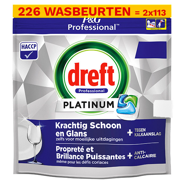 Dreft Professional All-In-One Platinum Vaatwastabletten Regular (226 vaatwasbeurten)  SDR06270 - 1