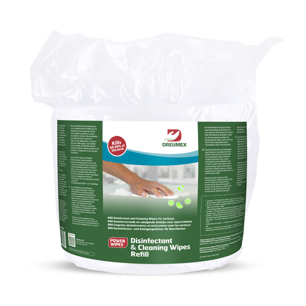 Dreumex Disinfectant & Cleaning Wipes navulling (800 stuks)  SDR00492 - 1