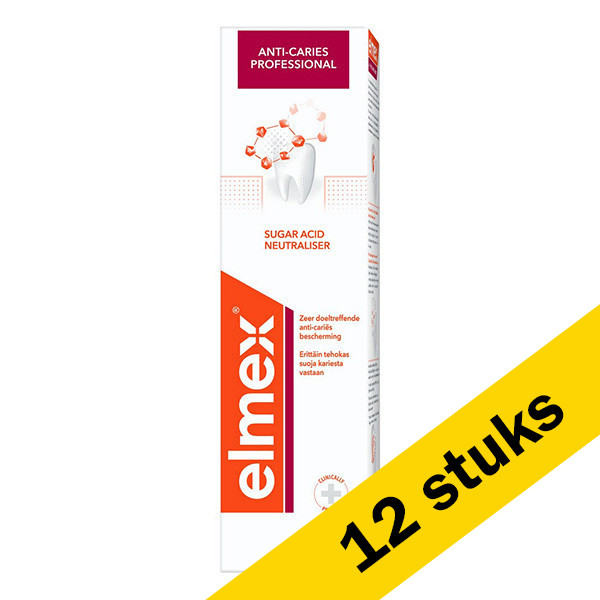 Elmex Aanbieding: 12x Elmex Anti Cariës Professional tandpasta (75 ml)  SEL01030 - 1