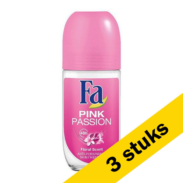 Fa Aanbieding: 3x Fa deoroller Pink Passion (50 ml)  SFA05154 - 1